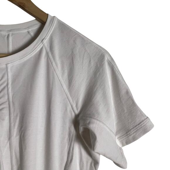 Athleta Pacifica White Short Sleeve Swim Surf Athletic Tee Size Medium - Picture 3 of 8